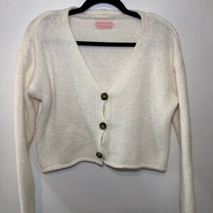 Urban Outfitters Cream Button-Down Cardigan